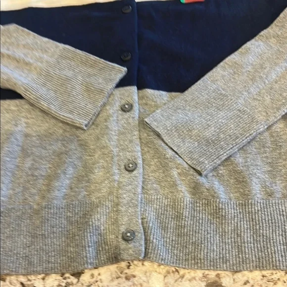 Merona Women's Colorblock Cardigan Sweater - Green, White, Navy, Gray Medium - Picture 10 of 10